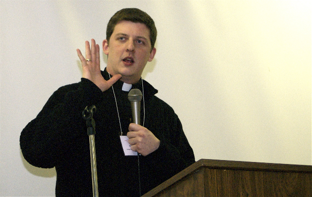  Dn. Nicholas speaking at the College Conference