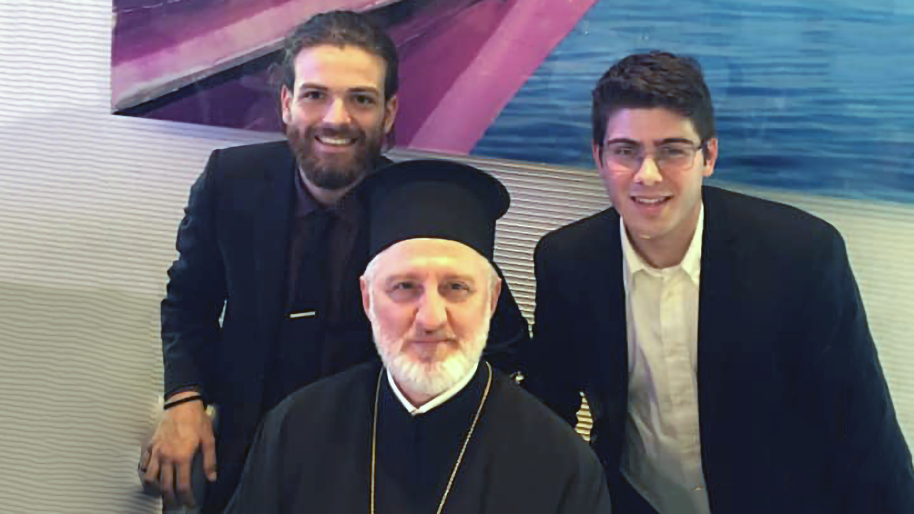 student with archbishop
