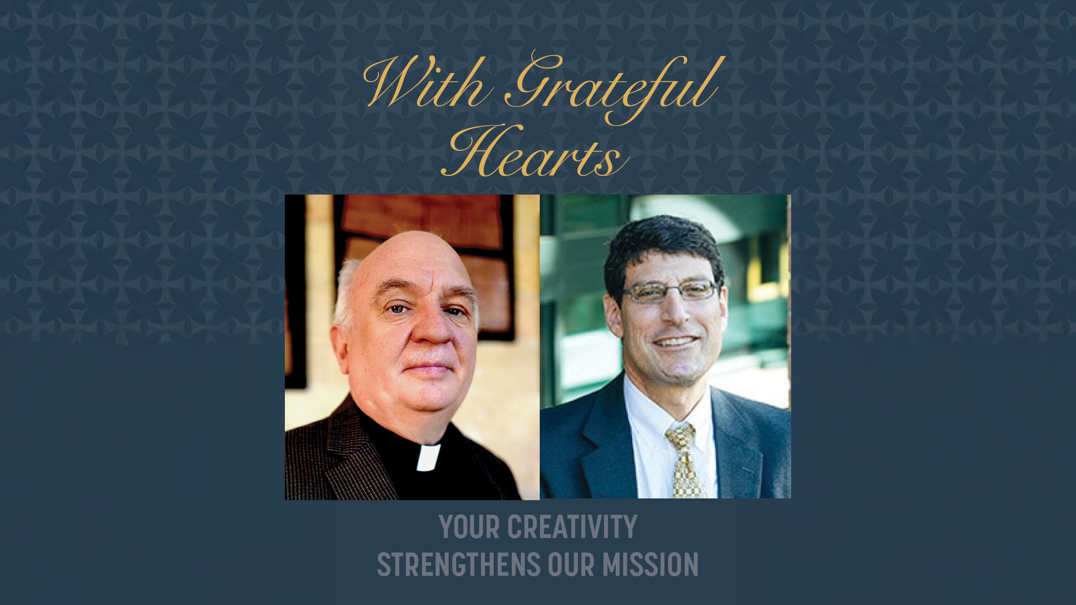 Fr Eugen and Dr James grateful image
